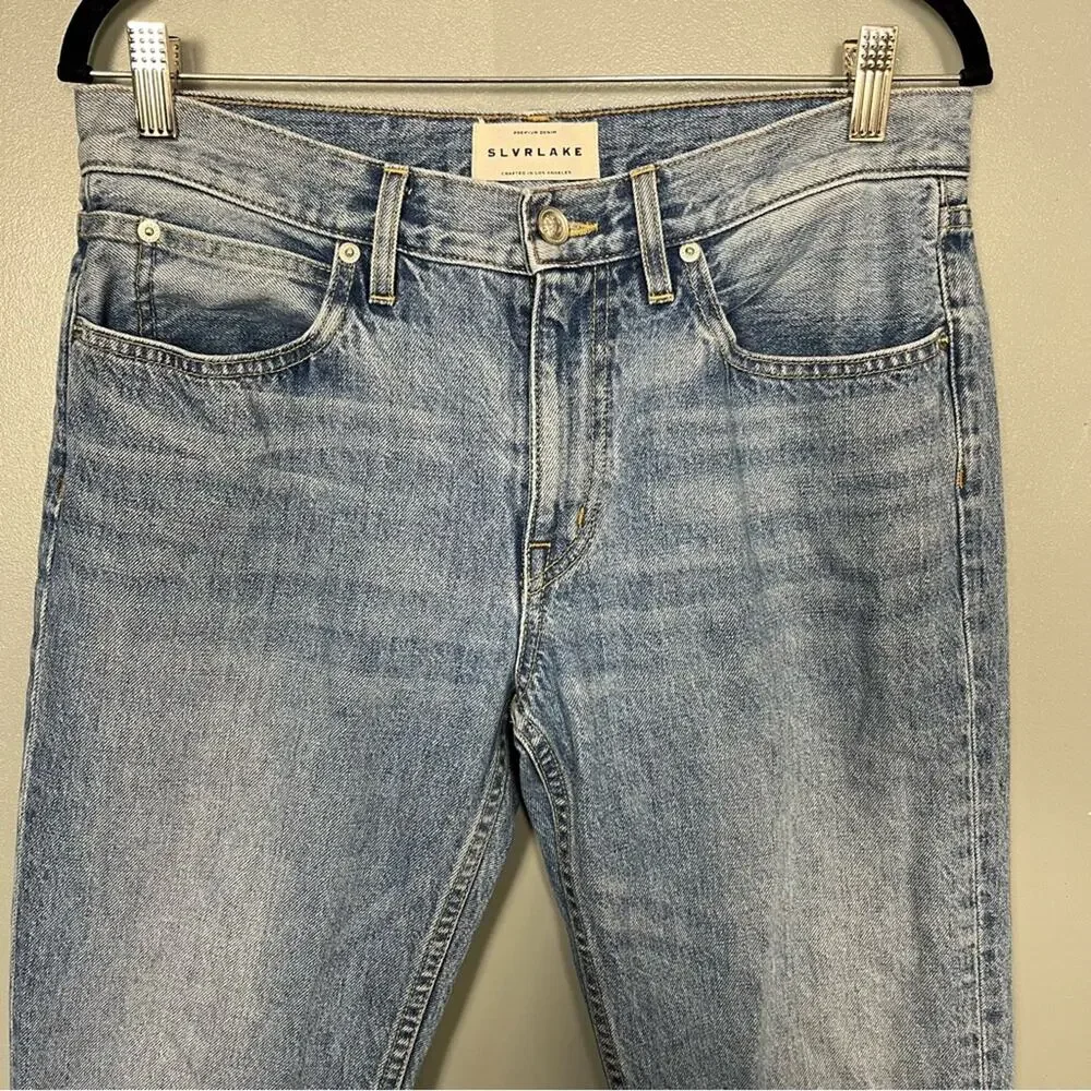 SLVRLAKE Tyler Denim Jeans in Lucky Town Straight Leg 100% Cotton Size 29
